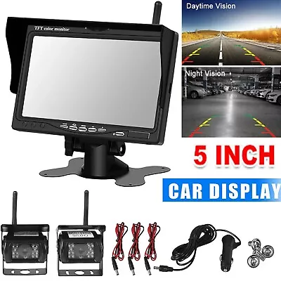 Reverse Camera Rear View 7  Monitor Kit For Truck Caravan Van Trailer Waterproof • $125.99