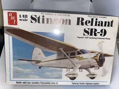 $24.99 • Buy AMT 1:48 Stinson Reliant SR-9 Vintage Model Airplane Kit T639, Sealed