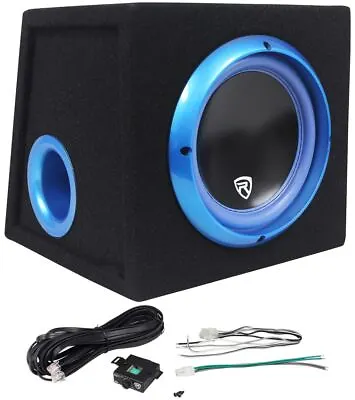 Rockville RVB8.1A 8 Inch 300W Powered Car Subwoofer/Sub Enclosure Box + Remote • $84.95