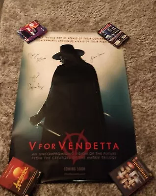 $498.43 • Buy V For Vendetta 2005 Advance One Sheet, Signed Joel Silver, John Hurt, Stephenfry