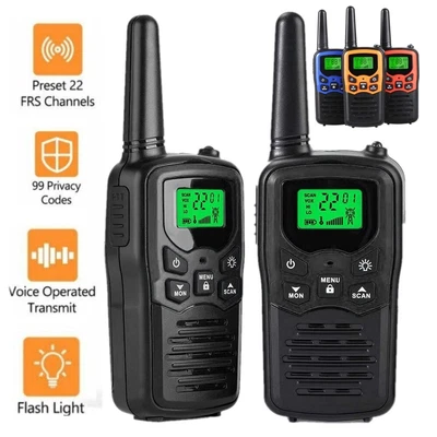 $36.99 • Buy 2Pcs Walkie Talkies Long Range 22 Channel  VOX Handheld Two Way Radio Flashlight