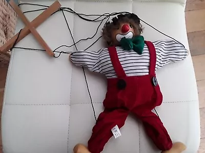 Vintage 60s Grove International Painted Clown String Marionette Puppet • £5