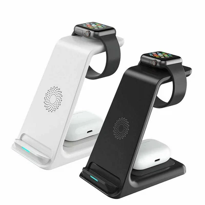 $26.59 • Buy 3in1 Wireless Charger Dock Charging Stand For Apple Watch 8/SE/7/6 IPhone 14 15