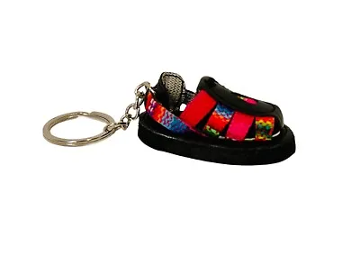 Bolivian Traditional Andean Abarca Keychain Key Ring Aguayo HandMade. • $9