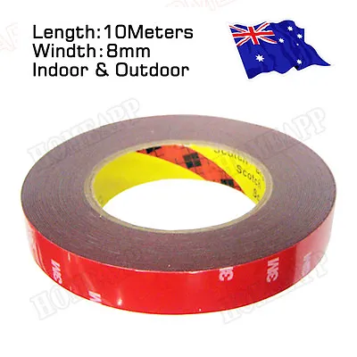 3M Double Face Sided Tape 8mm 10 Meters For Automotive Usage Dashboard Door • $10.83