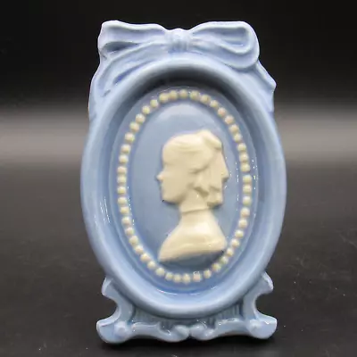 Pacific Pottery Cameo Vase Martha 3060 Soft Blue Frame Planter 5  High • $17.95