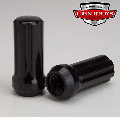 24 Lug Nuts 14x2 Black Spline Drive Bulge Acorn 2  Long Ford F150 +2 Keys • $32.49