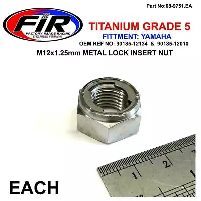 $17.05 • Buy Titanium Front Wheel Axle Spindle Metal Lock Insert Nut YAMAHA TTR230 2005-2022