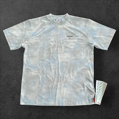 Women’s Tie Dye Off-White Clouds Arrows S/S 2020 T Shirt - Baby Blue/White • £120