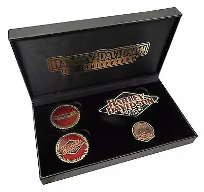 $90.14 • Buy Harley-Davidson 120th Anniversary Pin, Embroidered Patch & Challenge Coin Set