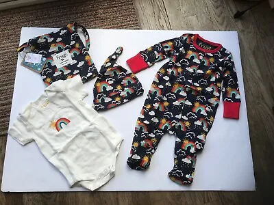 Frugi Organic Cotton Rainbow Skies Baby Gift Set Age 3-6 Months *BNWT* RRP £29 • £20