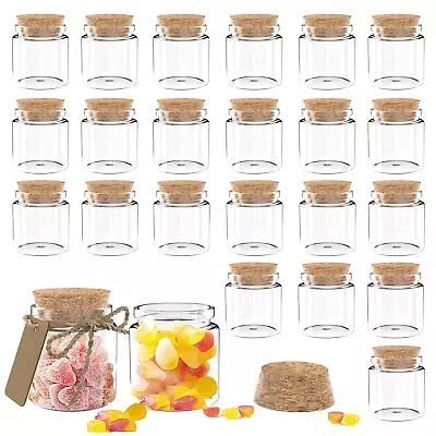 24 Pack 1.7 Oz Glass Bottles With Cork Stoppers30 ML Mini Small Glass Bottle... • $36.33