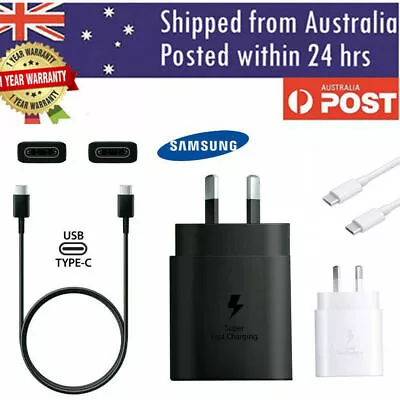 Genuine 25W Super Fast Charger Plug & Cable For Samsung Galaxy S21 S21+ Ultra 5G • $6.56