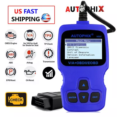 V007 Fit For VW/Audi Car Scanner All System Code Reader OBD2 Diagnostic Tool  • $49.99