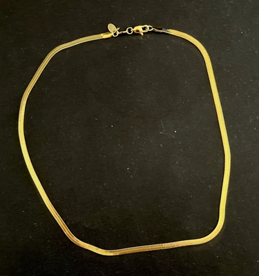 £50 • Buy Ernest Jones 18ct Gold Vermeil Herringbone Snake Chain Necklace - Meghan Markle