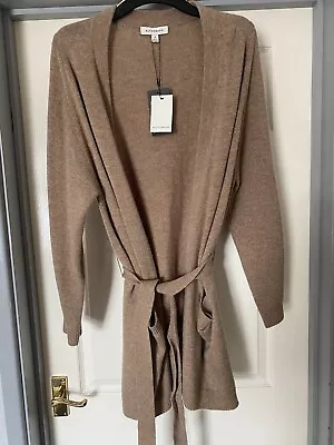 M&S Autograph Cardigan With Cashmere Size 16 Camel With Belt Brand New • £17.50