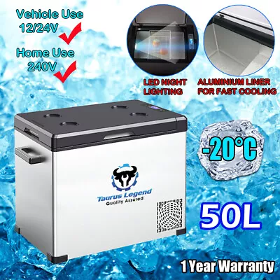 50L Portable Car Fridge Freezer 12V/24V/240V Car Caravan Camp Boat Rapid Cooling • $380