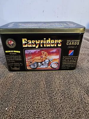 RARE Metallic Images EASYRIDERS  Motorcycles Complete 20 METAL CARD SET IN TIN • $8.10