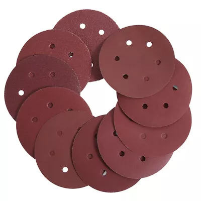 100PCS 150mm 6-Hole Sanding Discs 40-2000 Grit Hook And Loop Orbital Sander Pads • $25.97