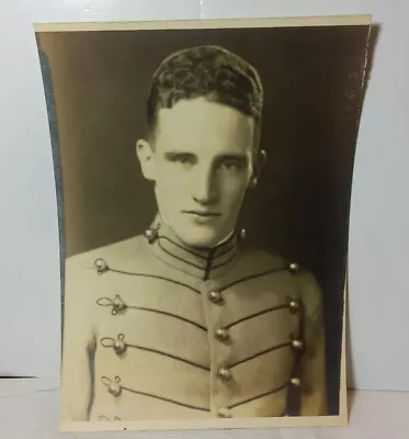 Military Academy Cadet Uniform Vintage Portrait Photo Photograph • $8