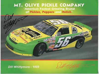 Dill Whittymore Signed 8.5 X 11 Photo NASCAR Racing Race Car Driver • $20