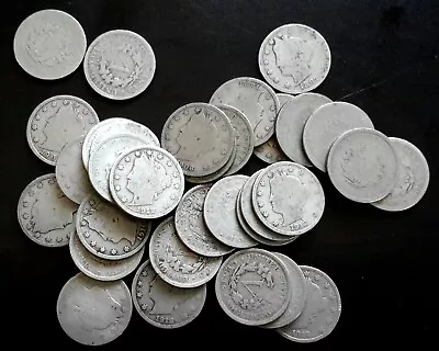 32 Count Partial Roll Of Liberty Head V Nickels 1892-1912 • $29.95
