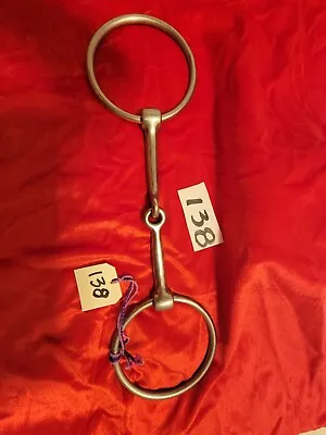 Horse Bit Snaffle Thin Mouth-loose Ring 5 In Mouth 3 In Ring Stainless Steel • $50