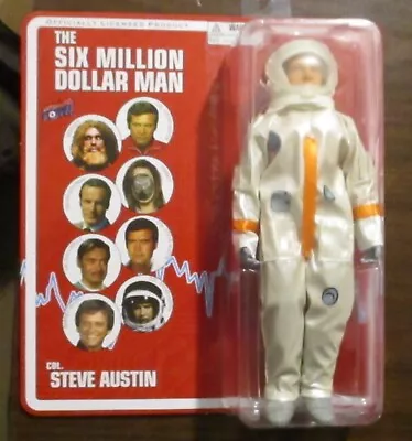 Six Million Dollar Man Steve Austin Space Suit 8  Retro Figure Bionic Astronaut • $15.50