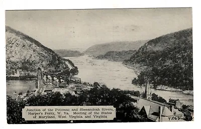 Harpers Ferry WV Potomac Shenandoah Rivers   Vintage Postcard • $5.85