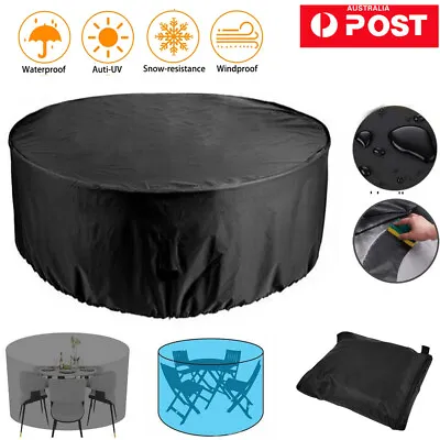 $32.90 • Buy Garden Furniture Covers Waterproof Patio Outdoor Round Table Set Cover Protector