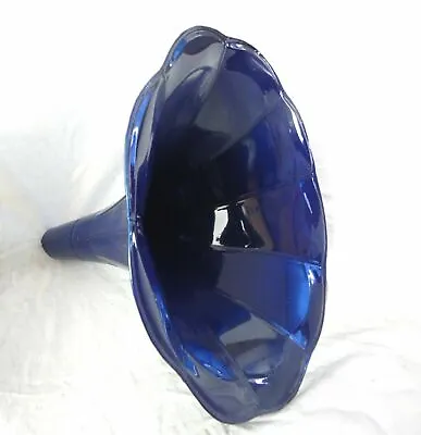 Gramophone Phonograph Blue Color Steel Horn Loudspeaker • $112