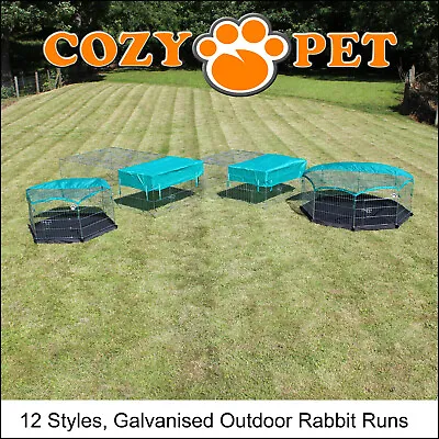 £34.99 • Buy Rabbit Run Galvanised Cozy Pet Play Pen Guinea Pig Dog Playpen Puppy Cage Hutch