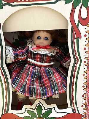 MARIE OSMOND Knickerbocker CHRISTMAS GREETING CARD DOLL Porcelain 1993 VINTAGE • $11.11