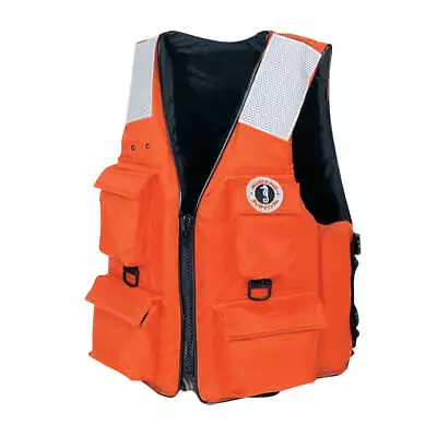 Mustang 4-Pocket Flotation Vest - Orange - XL [MV3128T2-2-XL-216] • $96.99