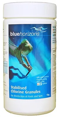 Blue Horizons 1kg Stabilised Chlorine Granules Swimming Pool Pools Chemicals • £14.95