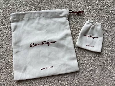 Salvatore Ferragamo Empty Belt Dust Bag Storage Red Logo 7” X 7.75” & Mini Bag • $136.26