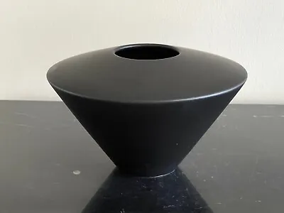 Vintage Claude Dumas Black Matte Art Deco Pottery Vase • $149