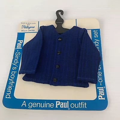 Vintage 1960s Pedigree Sindy Paul Outfit Blue Jacket Coat On Original Card • $78.50