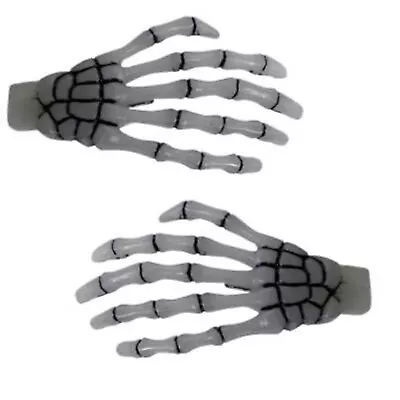 Glow-in-the-Dark Skeleton Hands Hair Clip Halloween Horror Accessory Kreepsville • $9.99