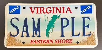 Virginia 1999 EASTERN SHORE SAMPLE License Plate # SAM PLE • $29.99