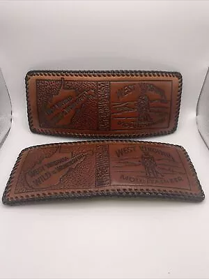 Wallet Bifold Hand Tooled Genuine Leather New Old Stock USA Made West Virginia • $49.96