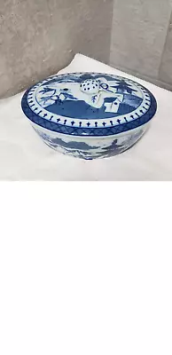 Mottahedeh Blue Canton Oval Covered Dish • $95