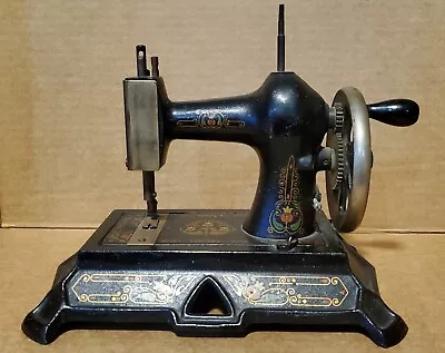 Vintage / Antique Cast Iron MULLER SEWING MACHINE Germany Small Child Toy • $149.99