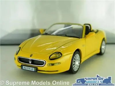 Maserati Spyder Gt Model Car 2001 Yellow Convertible 1:43 Scale Ixo + Case K8 • $36.09