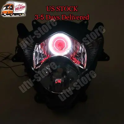 MF Front Headlight HALO Red Angel Eye Fit For Suzuki 2005-2006 GSXR1000 K5 S009 • $279