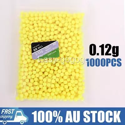1000X Yellow Hard Airsoft Pellets BB Strikeball 0.12g - 6mm Tactical BB Balls Q • $37.19
