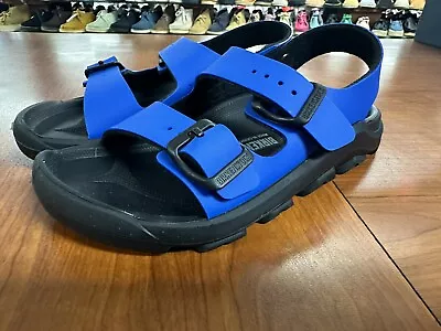 Birkenstock Mogami Milano Sandals KIDS Size 29 US 11K Ultra Blue Black Slingback • $30.62