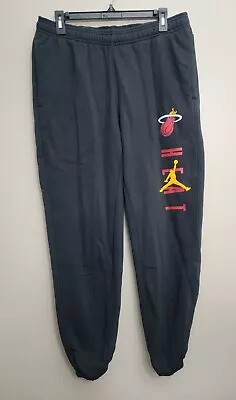 Nike Jordan Miami Heat Statement Fleece Jogger Pants Men Size Large DN3297 010 L • $71.99