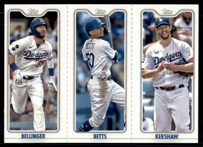 2022 Opening Day Triple Play #TPC-3 Cody Bellinger Betts Kershaw - Dodgers • £1