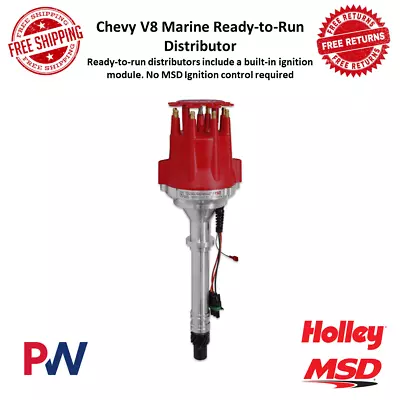 MSD Pro Billet Ready-to-Run Marine Distributor Red For Chevrolet & GMC V8 #83606 • $748.38